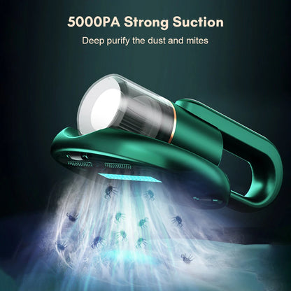 Mattress Vacuum Cleaner Mite Removal with HEPA Filtration and 5000PA Suction Instrument Wireless Household Bed Vacuum Machine