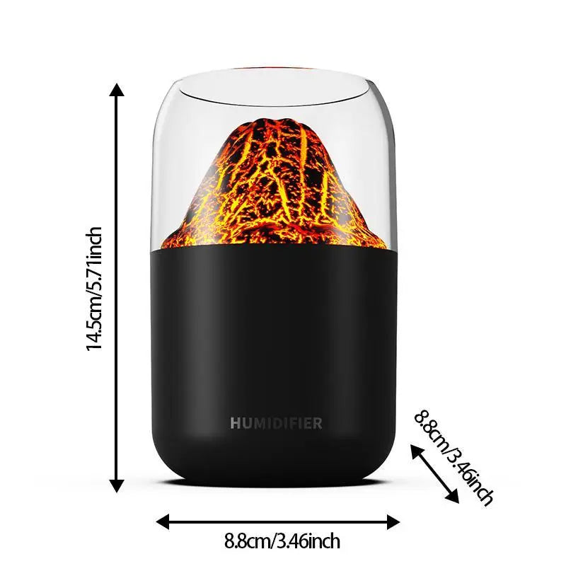Flame Design Air Humidifier, 1 Piece Essential Oil Diffuser with 7-color Flame Light, USB Powered Silent Air Humidifier For  & O