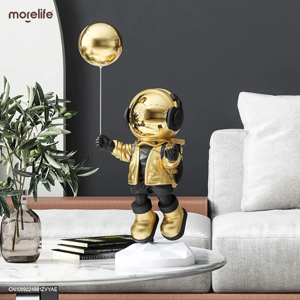 Home Decor Modern Fashion Art Astronaut Statue Resin Crafts Sculpture Creative Corridor Light Indoor Floor Decoration Ornaments