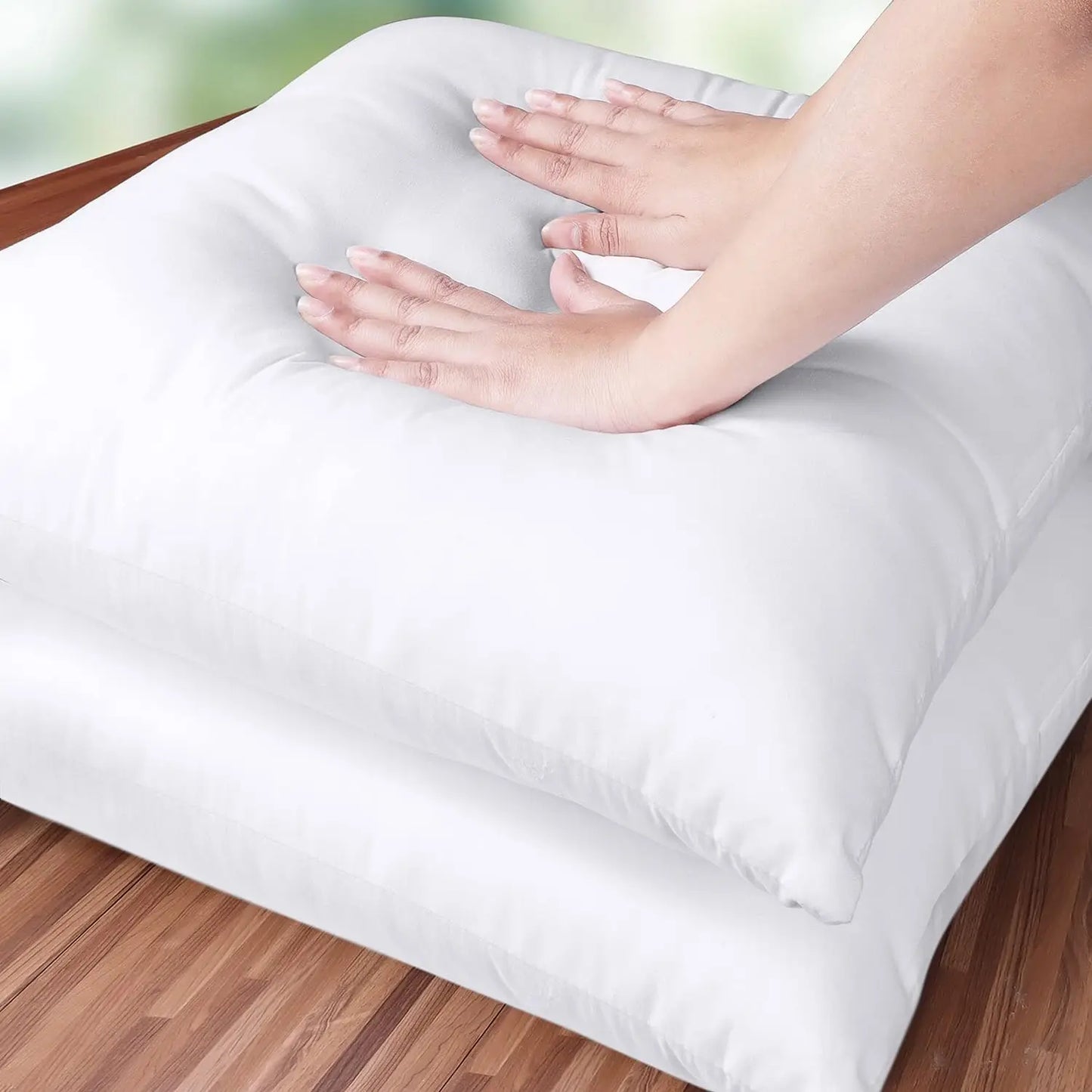 45 x 45 cm Dekokissen-Einsatz aus hochwertiger weicher Baumwolle, quadratisches dekoratives Kissenkern-Set für Bett, Sofa, Couch, JAF018
