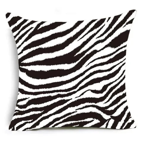 Leopard Print Cushion Cover Soft Short Velvet Throw Pillowcases 45*45cm Animal Office Car Sofa Bed Home Decorative Pillow Cases