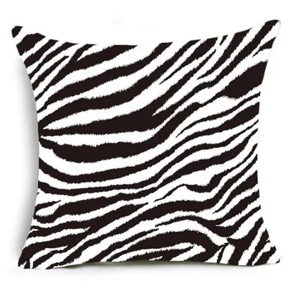 Leopard Print Cushion Cover Soft Short Velvet Throw Pillowcases 45*45cm Animal Office Car Sofa Bed Home Decorative Pillow Cases