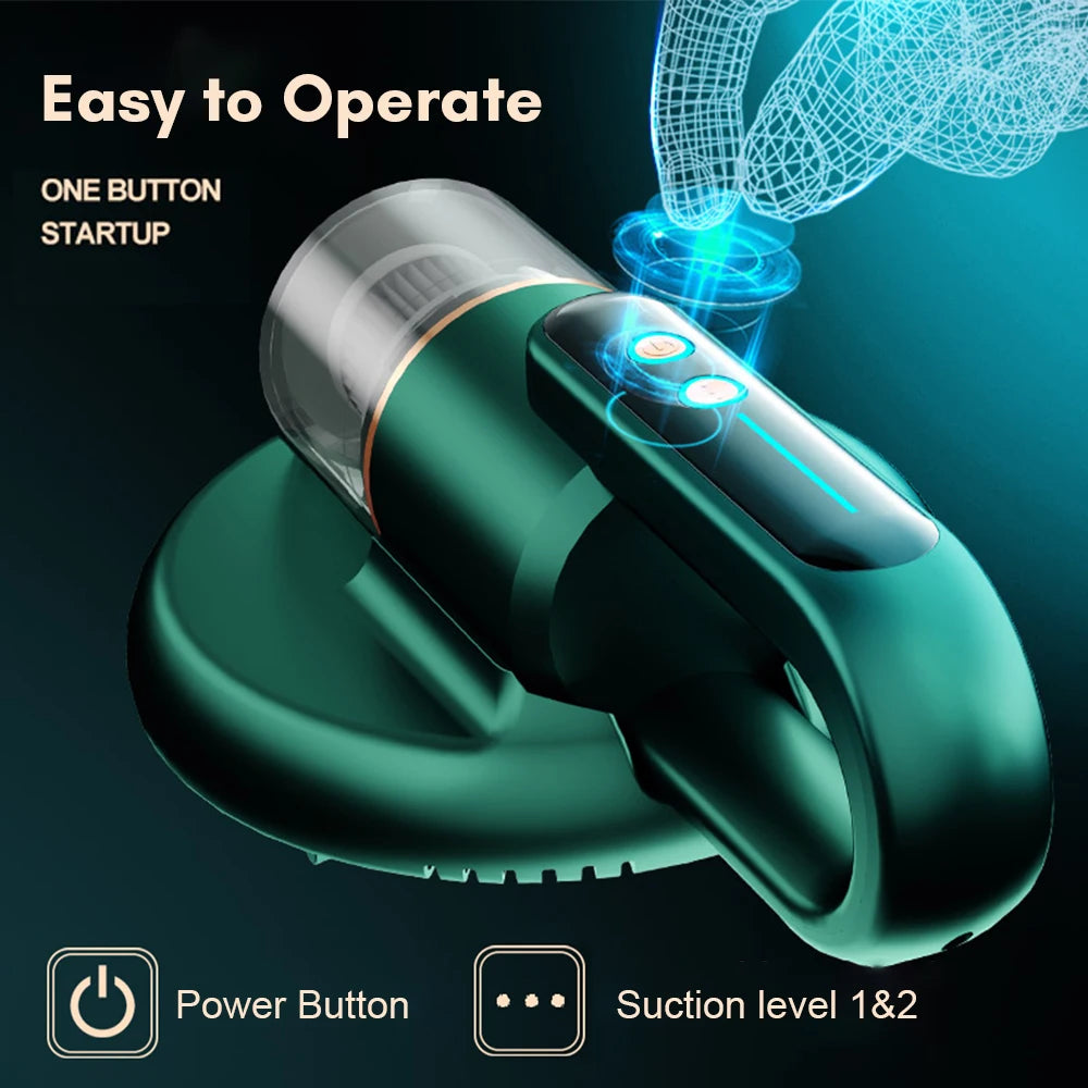 Mattress Vacuum Cleaner Mite Removal with HEPA Filtration and 5000PA Suction Instrument Wireless Household Bed Vacuum Machine