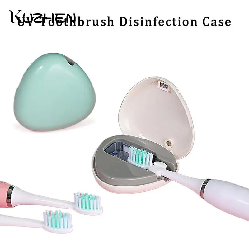 Portable Toothbrush Sanitizer Blue Light UV Toothbrush Head Disinfection Box Sterilizer