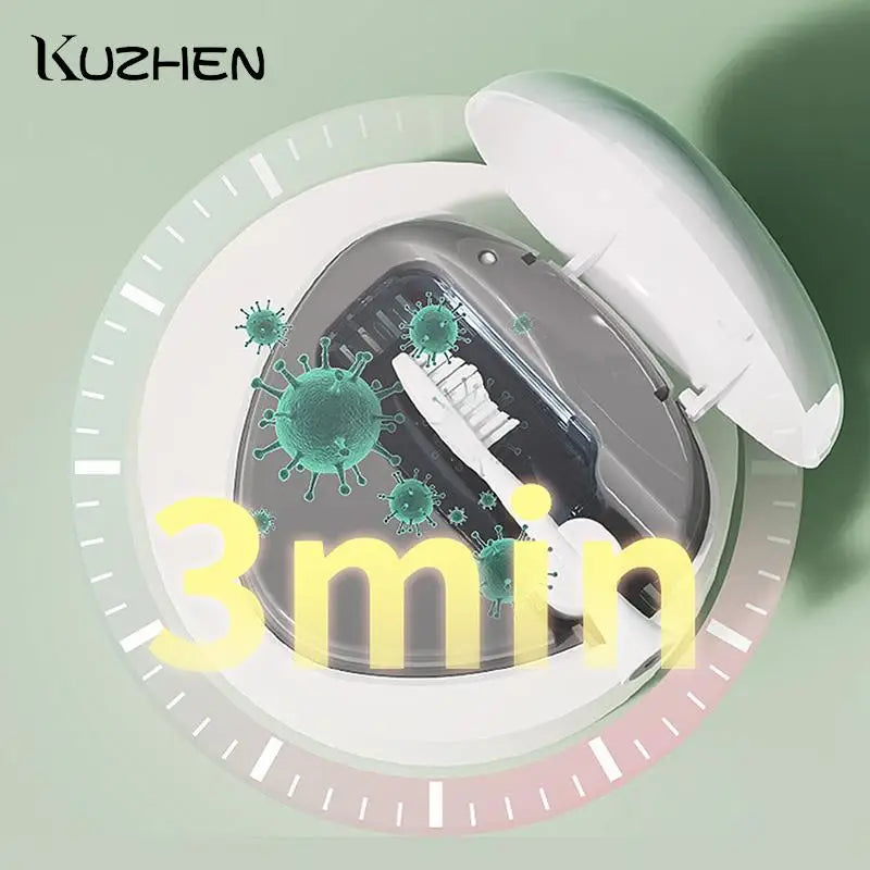 Portable Toothbrush Sanitizer Blue Light UV Toothbrush Head Disinfection Box Sterilizer