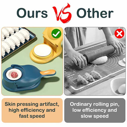 Simple Dumpling Making 2 in1 Dumplings Maker Bolinho de massa Mold Skin Wrapper Mould Dough Press Kitchen Tool Dumpling Cuisine